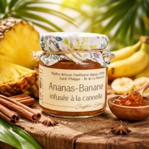 Confiture - Ananas / Banane infusée Cannelle - 125g